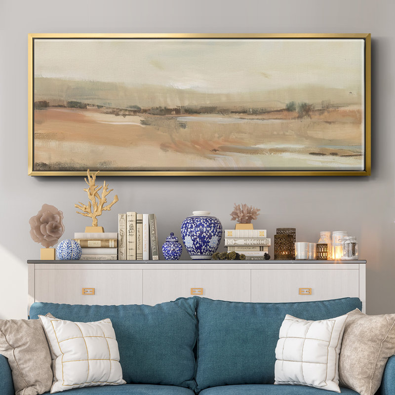«Earth Tone Landscape I», toile encadrée, H 24 po x l 60 po