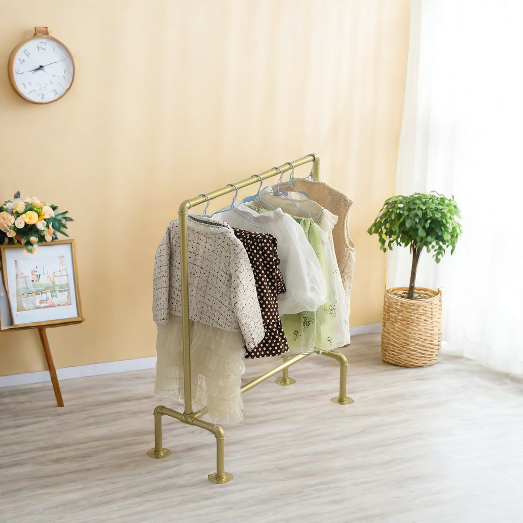 Rebrilliant Owena Iron Clothing Rack | Wayfair