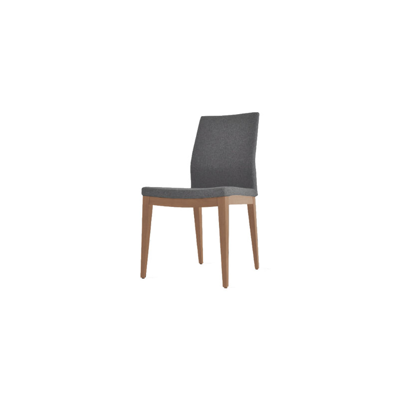 Goines 18'' H Dining Chair, Charcoal Wool