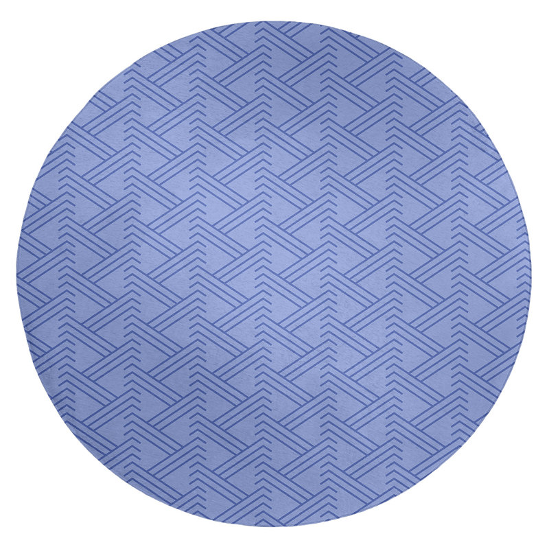 Chenille Geometric Indoor Rug, Round 5'