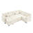 L-Shaped Chenille Sectional With 7 Seats, Storage, Beige , 97 Inch For Decor 7 Capacity And Storage