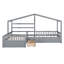 Lit plateforme House avec trois tiroirs de rangement-763140064