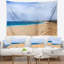 Tapisserie «Seashore Sea and Clouds in Sky»-28491396