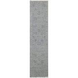 One-of-a-Kind Rectangle 2'6" x 10'1" Area Rug in Silver/Aqua