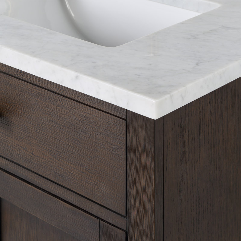 Ashanda 72'' W Single Vanity, Brown Oak