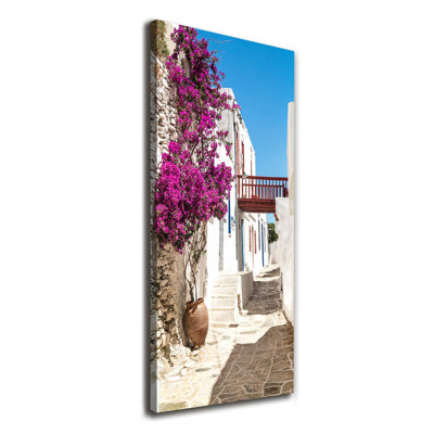 Greek Streets - Wrapped Canvas Print