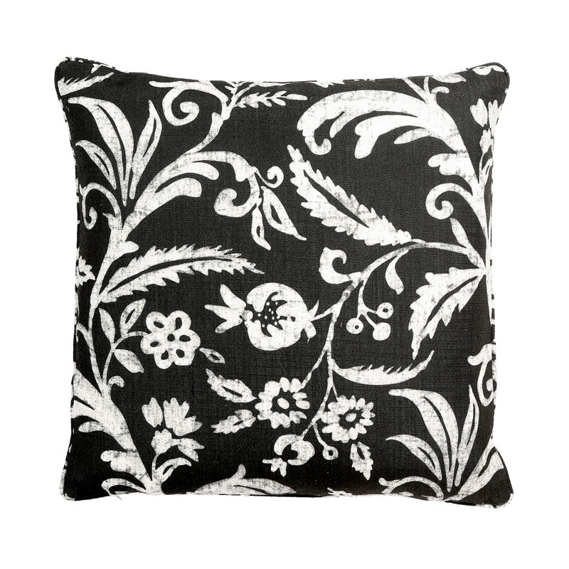 Dublin Pillow Cover With Feather Insert, Black