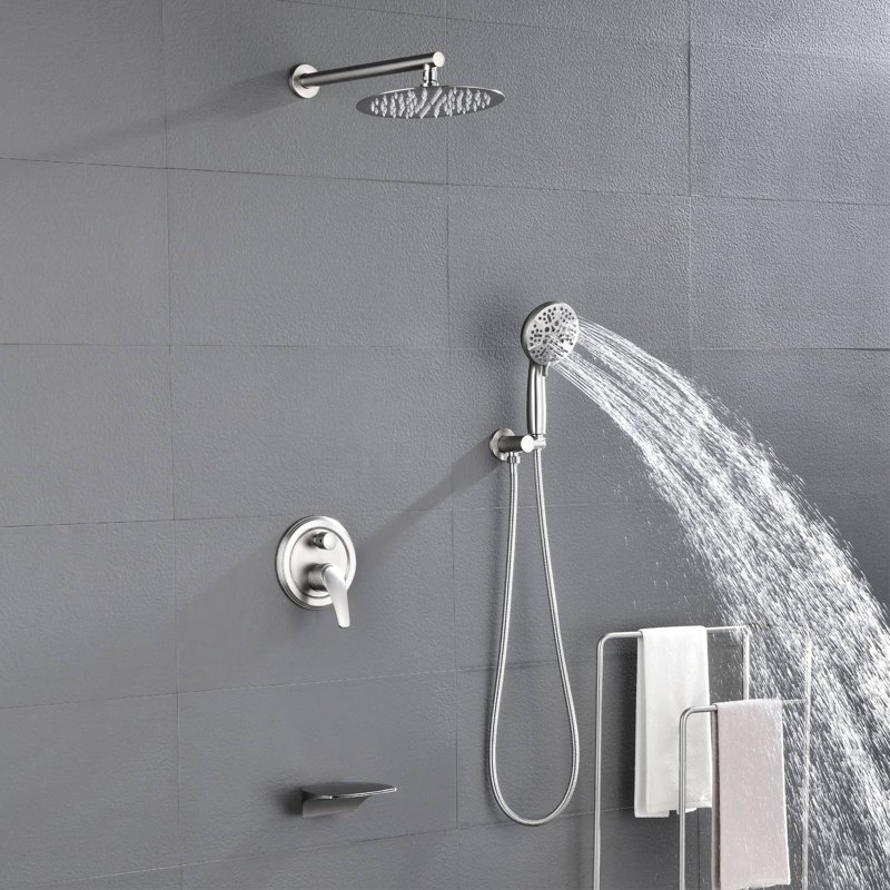 All-In-One Kit with Rough in-Valve, Brushed Nickel