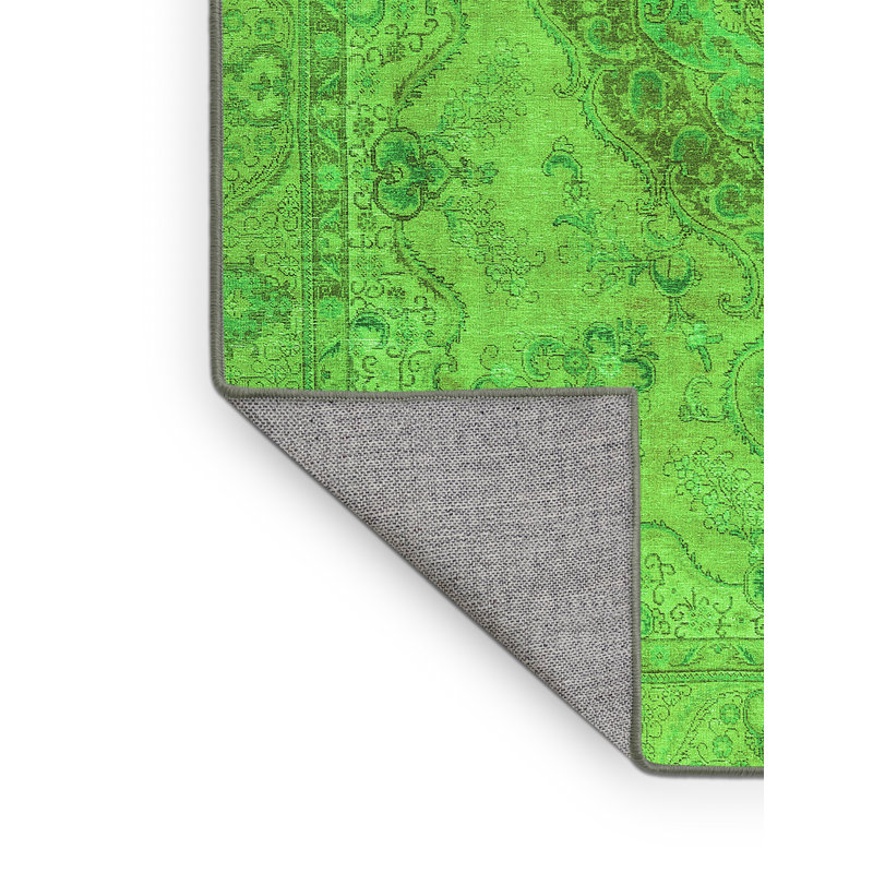 Tapis vert Traditional Traditional 2903, Tapis de couloir 2 pi x 5 pi
