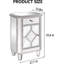 Armoire d'appoint en miroir à 1 porte Fullington