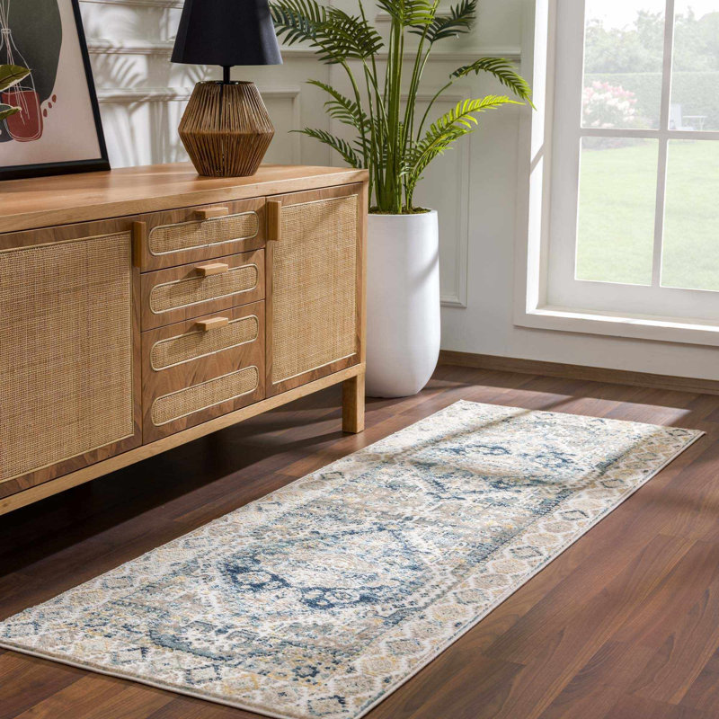 Brenda Moroccan Beige Area Rug, Runner 2'7" x 7'3"
