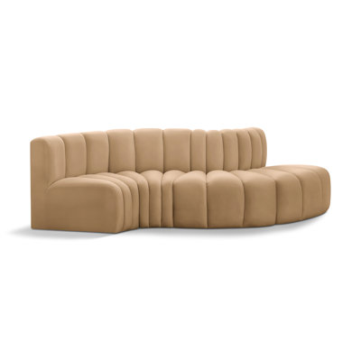 Houssam Upholstered Curved Sectional Reversible