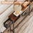 Rustic Brown Console Table – Narrow Entryway Table With Charging Station & Storage Drawers