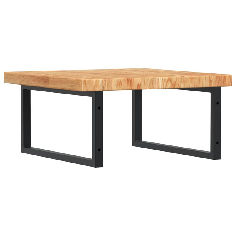 Brender 60cm Solid Wood Bathroom Vanity Top, Oak/Black