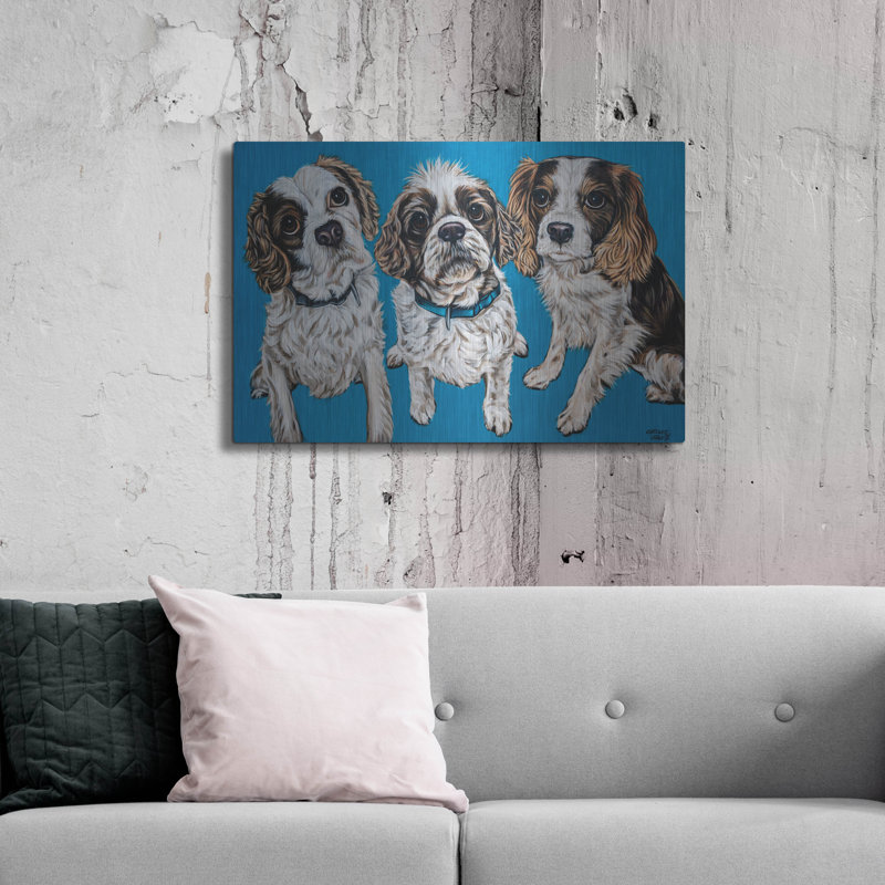 «King Charles Family» par Carolee Vitaletti, H 24 po x l 36 po