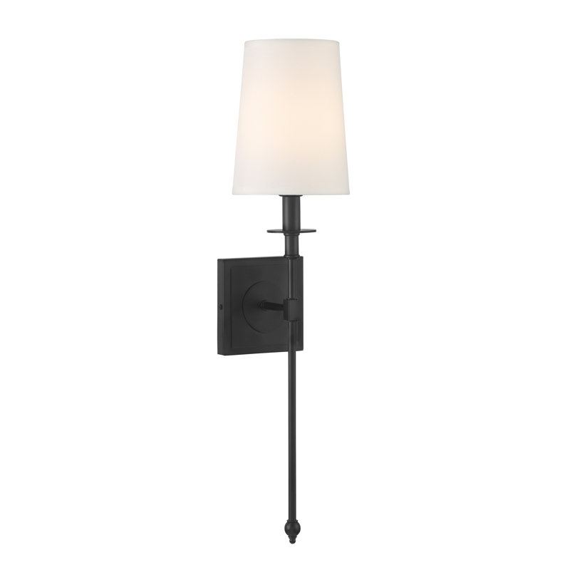 Ebern Designs Ramachandra - 1 Light Wall Sconce In Timeless, Black