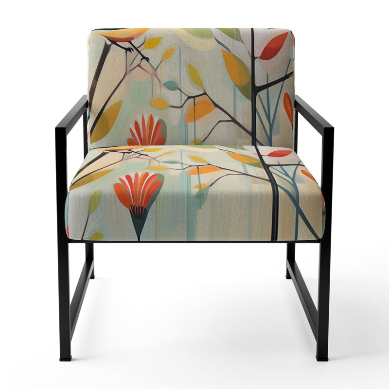 Chaise d'appoint rembourrée Green Mid Century Mod Nature IV, Noir