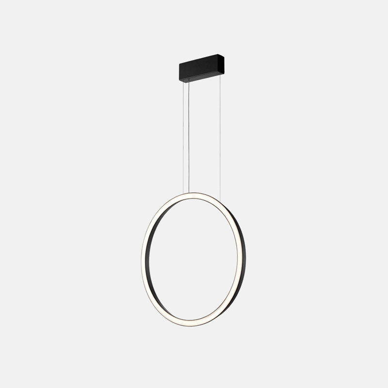 Circular 1 - Light LED Chandelier, Black, 4000 K