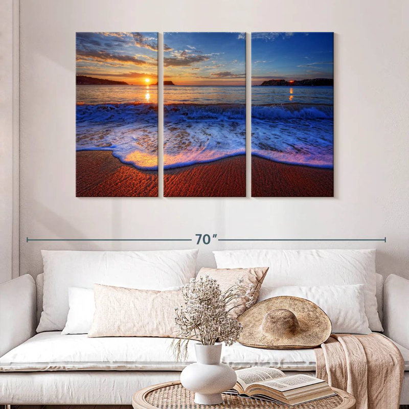 Gillard Sunset Waves, 32" H x 50" W
