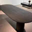 Solid wood and acrylic dining table-109894699