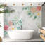 Murale florale pelez et collez - Marbre fleuri-868750847