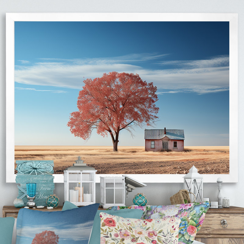 Prairie Panorama, impression sur toile, H 34 po x l 44 po x P 1,5 po, Cadre simple blanc