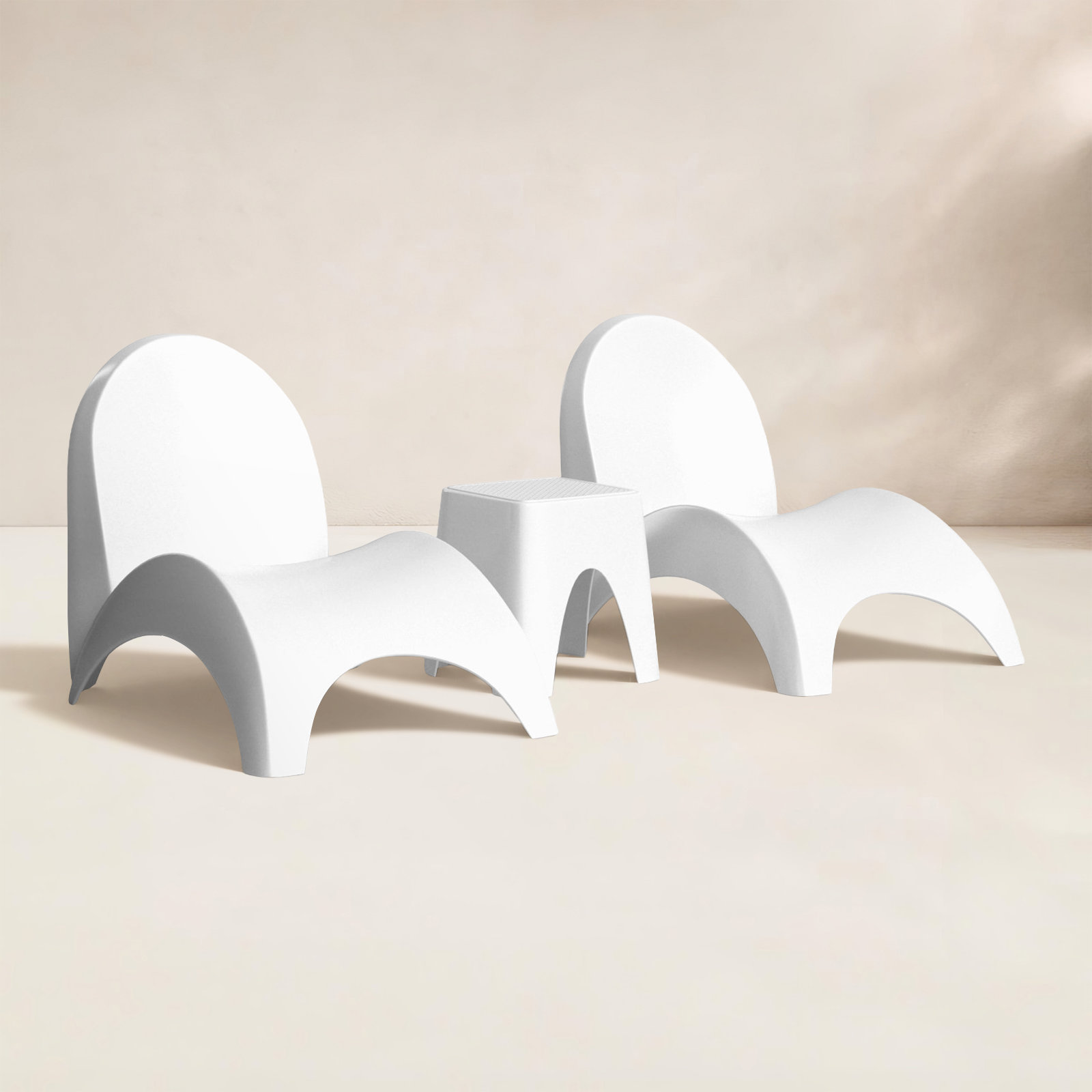 Frederick 2-Person Patio Seating Group, White