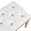 Banc rembourré blanc crème de 46 po avec attrait rétro français pour un espace paisible, Allure Relaxing