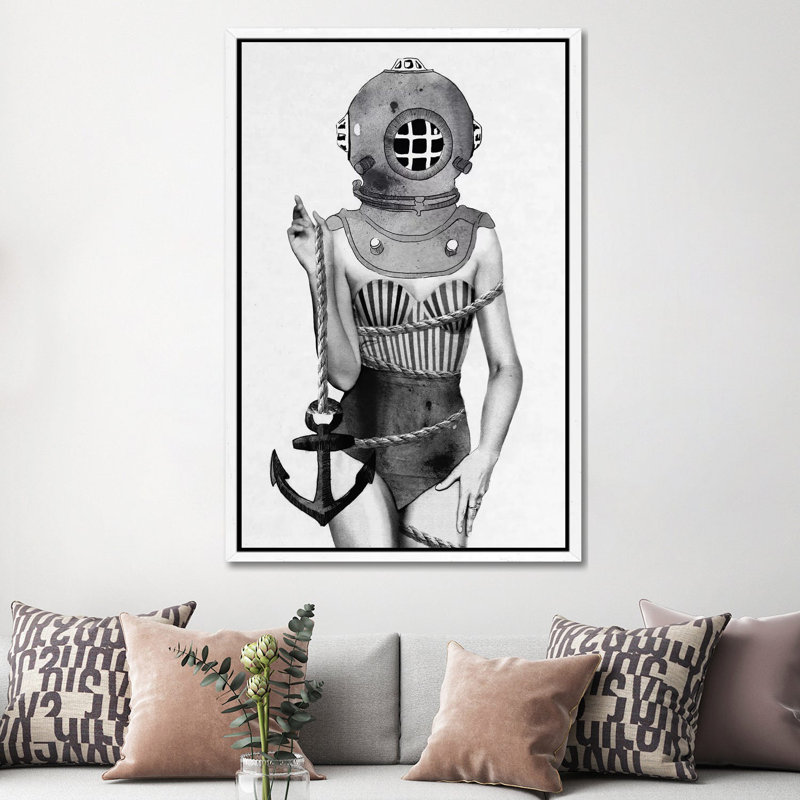 Sunken by Jenny Rome - Print on Canvas, White Framed, 152.5 cm H x 101.5 cm W