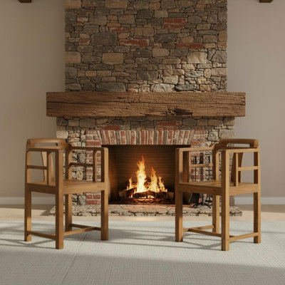 Jerrel 18'' H Solid Wood Armchair