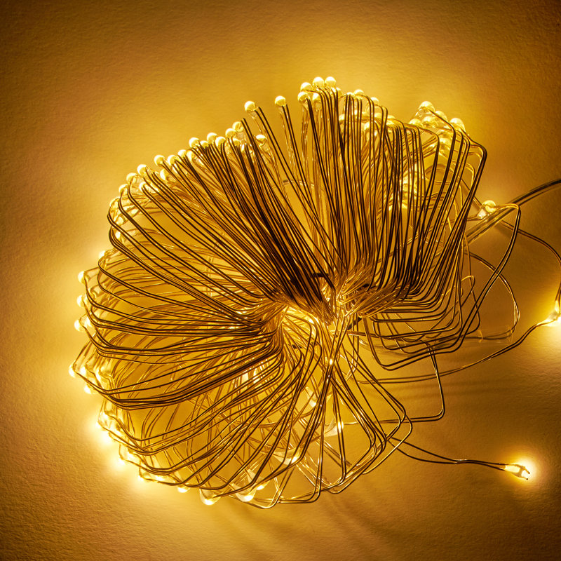 Guirlande de lumières féeriques d'intérieur de 100 pi à 100 lumières DEL Galeton, Blanc / Transparent