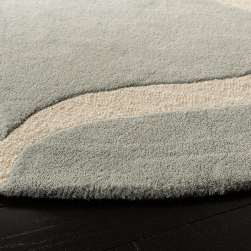 Cannen Hand Tufted Wool Geometric Rug, Round 6'