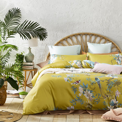 Paradise Garden Sateen Floral Duvet Cover
