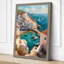 Mediterranean Clifftop Village Coastal - Wrapped Canvas-1278914918-1278914937