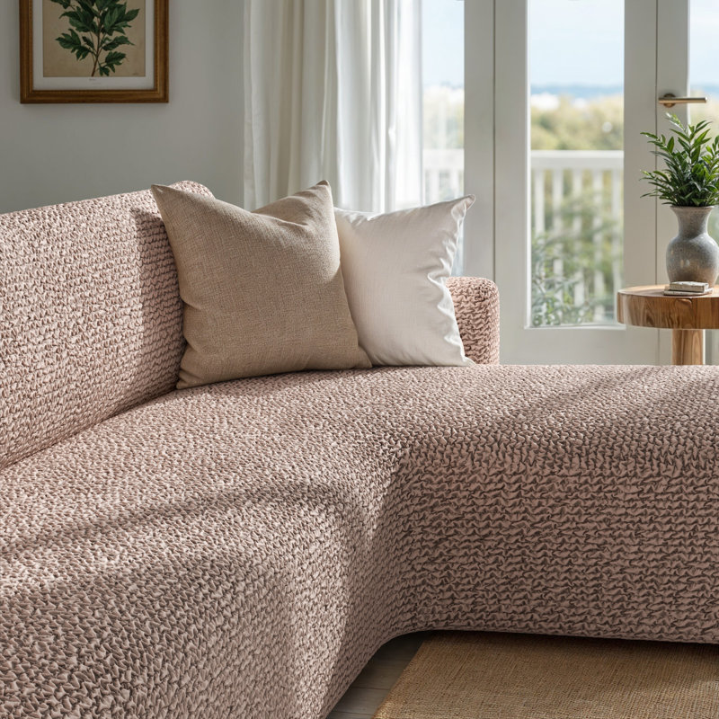Housse extensible et lavable pour canapé d'angle avec méridienne, idéale pour les animaux de compagnie - Protection des meubles