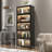 76.75'' Tall Iron Display Cabinet with Glass Doors-495227701