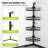 Corner Shower Caddy Standing - Black - 4-Tier Rustproof Floor-Standing Shower Organizer Shelf For Bathroom