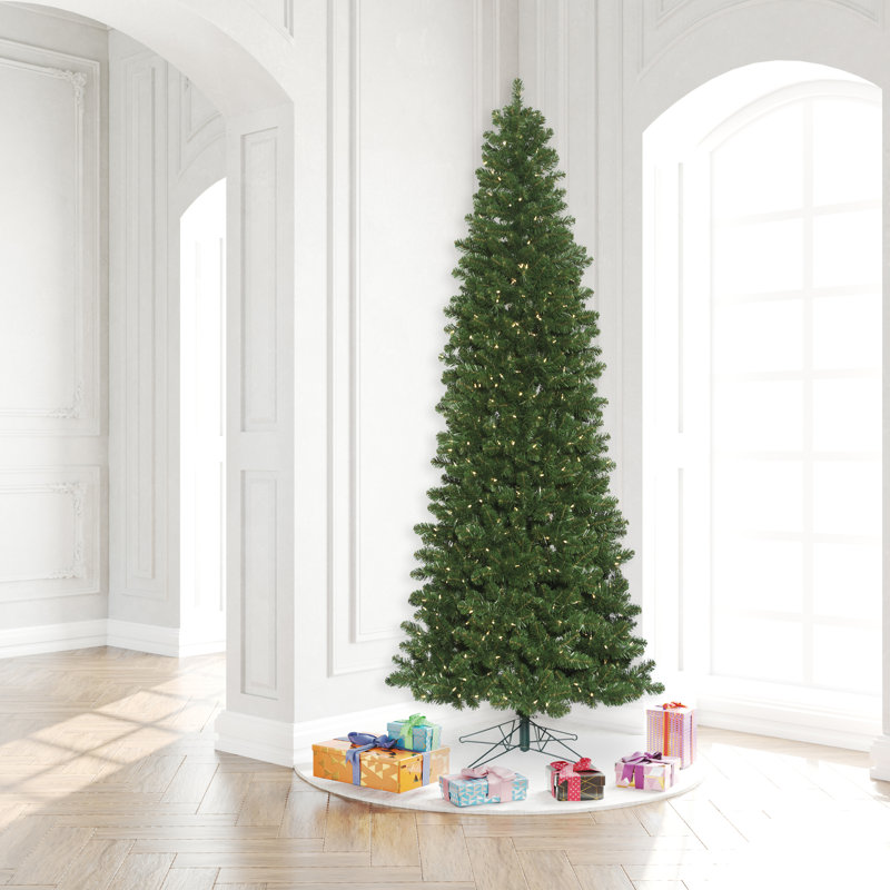 8.5' Green Fir Artificial Christmas Tree with 750 LED Clear/White Lights with Stand, 8.5' H