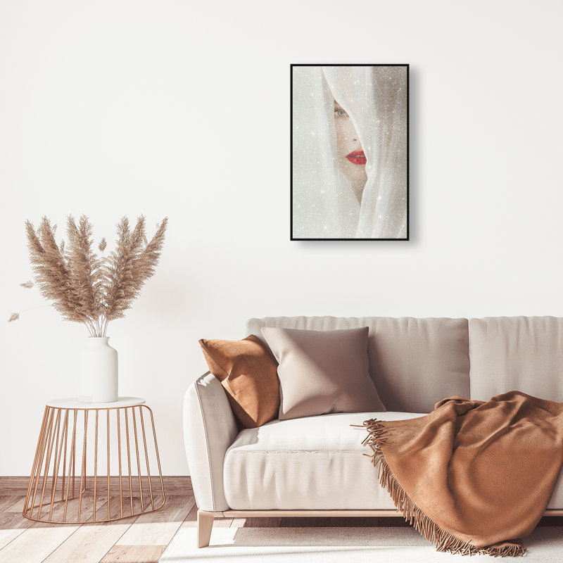 Secret Under Silk Print by Oliver Gal, 16"H x 11"W, Black Floater Frame