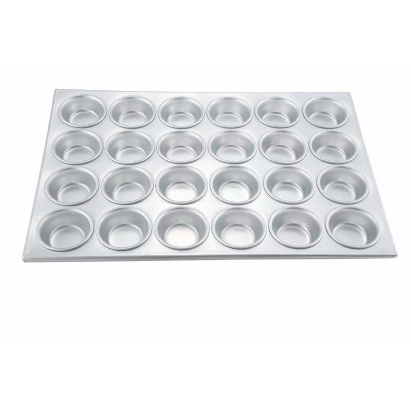 Winco Non-Stick Aluminum Muffin Pan with Lid, Silver