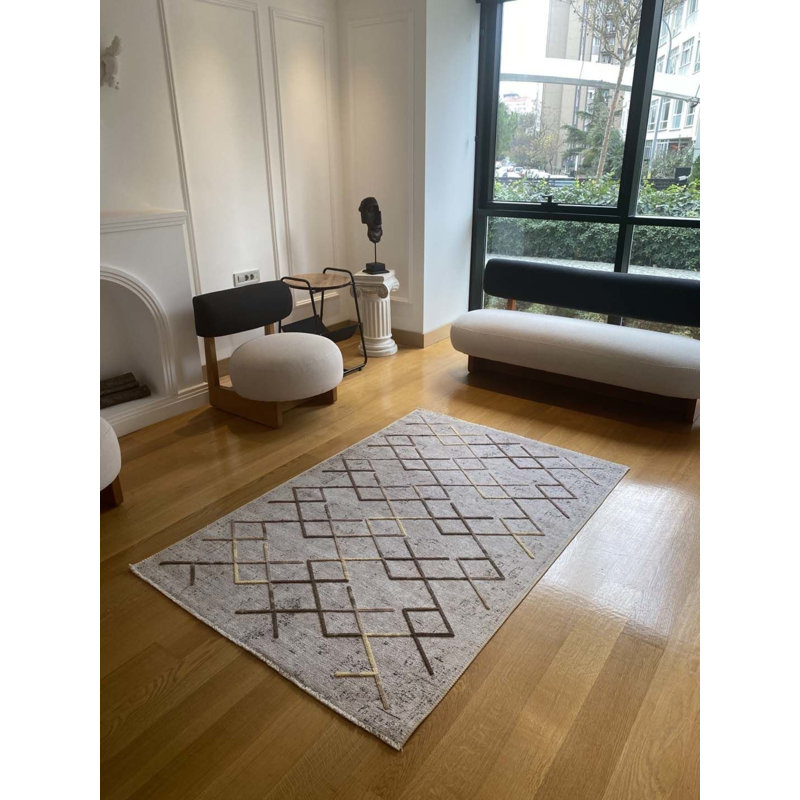 Tapis Lashia avec envers antidérapant, Tapis de couloir 5 pi 3 po x 16 pi 5 po