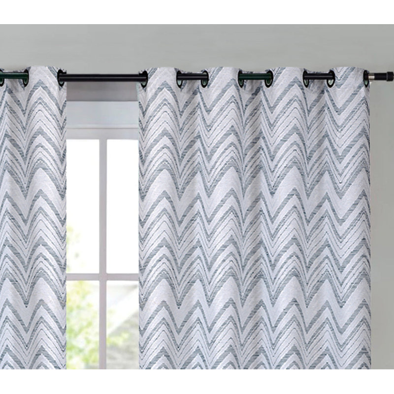 Paire de rideaux semi-transparents avec œillets Ryeitt