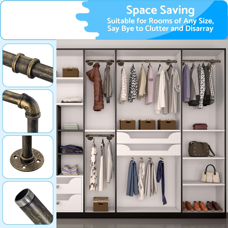 74cm Wall Mounted Clothes Rack
