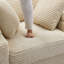 Canapé rembourré en velours côtelé avec rangement pour main courante, repose-pieds mobile, porte-gobelets, siège profond pour coussins amovibles-1100108655