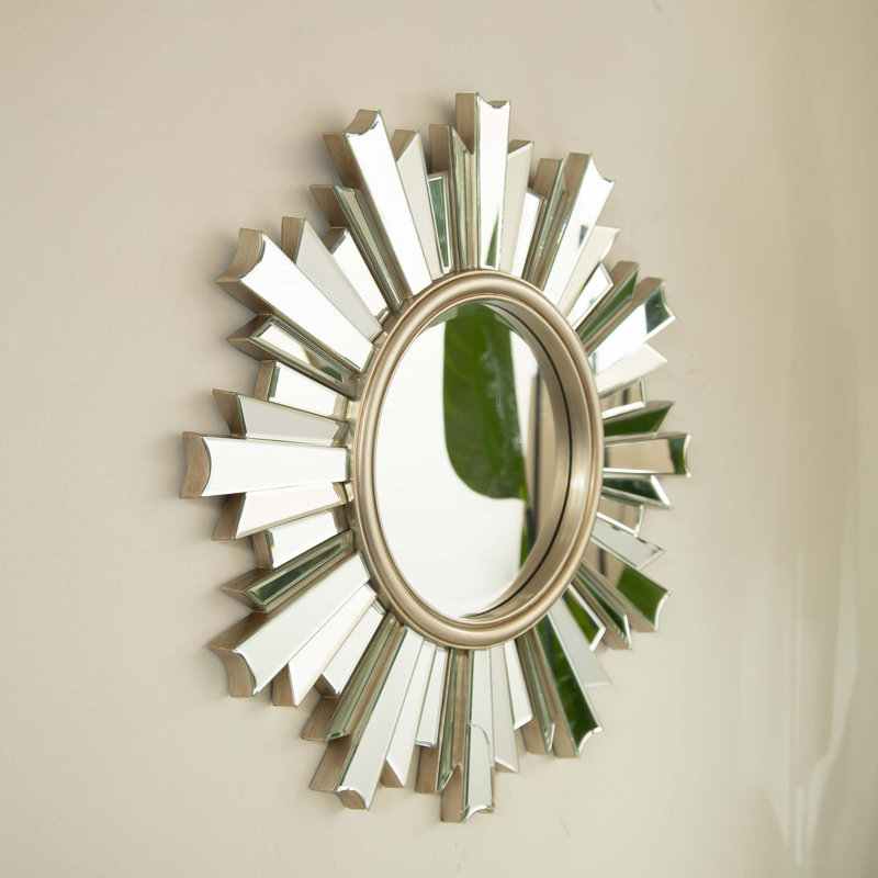 Wall-mounted Sunburst-shaped  Mirror