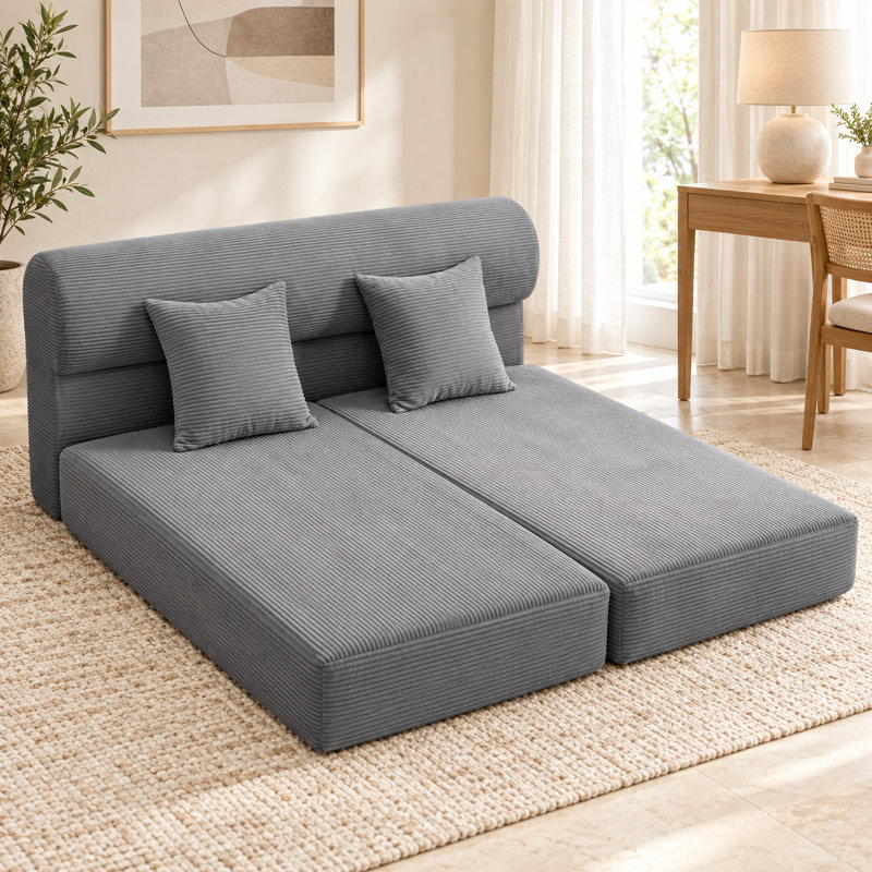 Causeuse convertible Veluressique, Gris