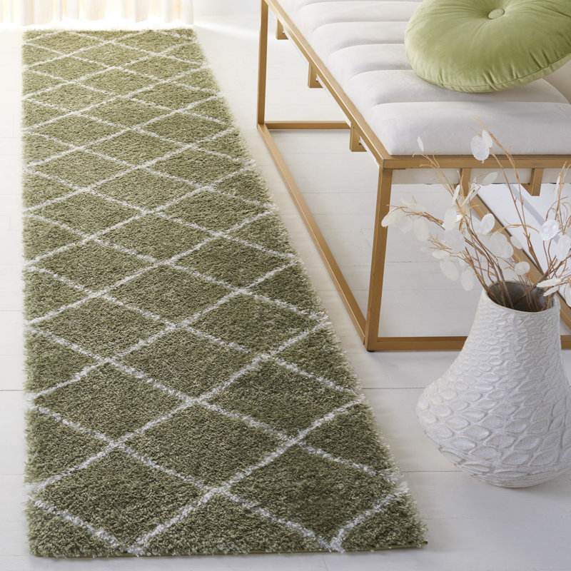 Tahoe Shag Performance Geometric Rug, Runner 2' x 9'