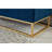 58.6" Bed Bench Metal Base With Storage Navy Blue Velvet-966425486