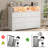 7-Drawer Wooden Chest of Drawers - Modern Dresser with USB Charging Station & LED Lights-1763664225