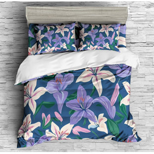 Lilies Flowers Print Bed Sets